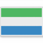 Vlag van de Republiek Sierra Leone Sticker (Voorkant)