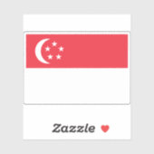 Vlag van de Republiek Singapore Sticker (Vel)