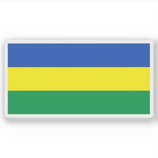 Vlag van de Republiek Soedan (1956-1969) Sticker (Voorkant)