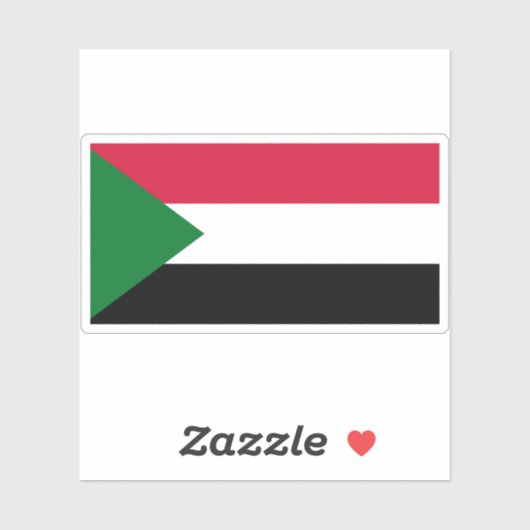 Vlag van de Republiek Soedan Sticker (Vel)