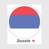 Vlag van de Republiek Srpska Ronde Sticker (Vel)
