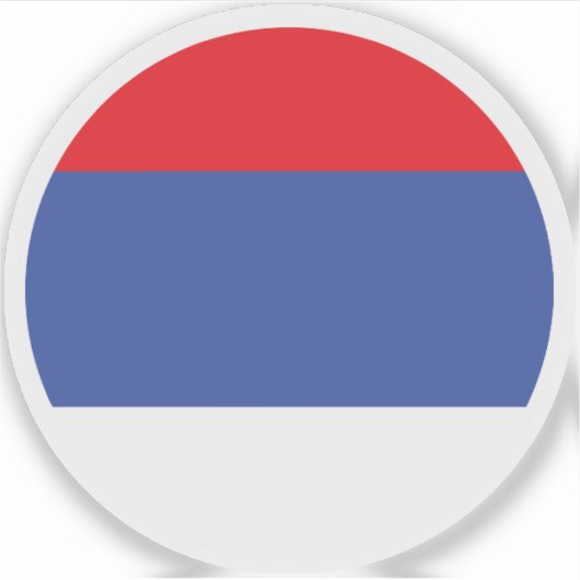 Vlag van de Republiek Srpska Ronde Sticker (Voorkant)