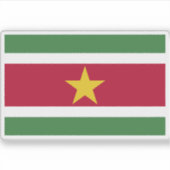 Vlag van de Republiek Suriname Sticker (Voorkant)