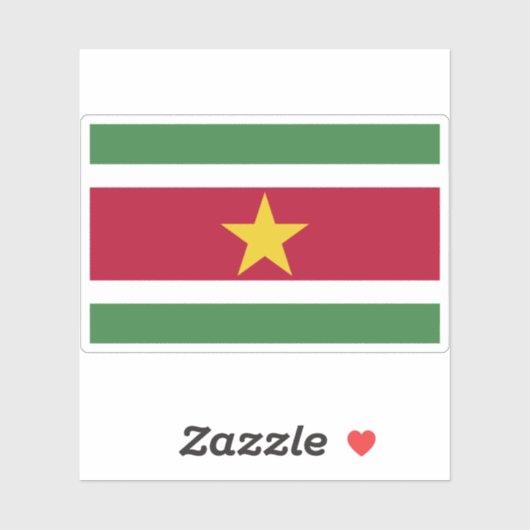 Vlag van de Republiek Suriname Sticker (Vel)