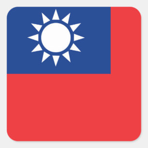 Vlag van de Republiek Taiwan Vierkante Sticker