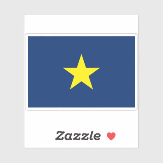 Vlag van de Republiek Texas (1836-1839) Sticker (Vel)