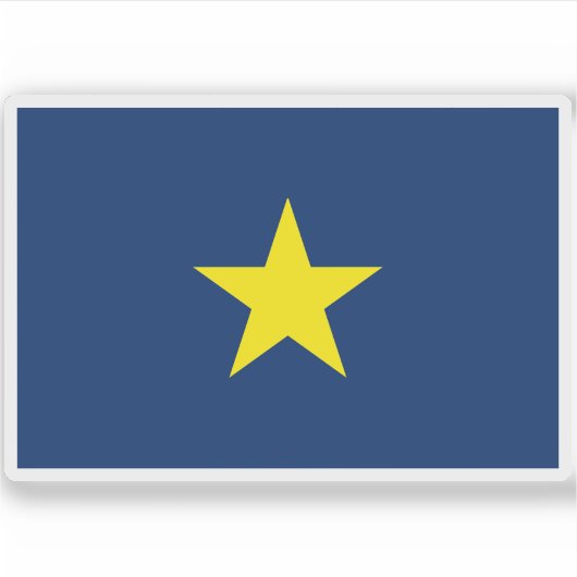 Vlag van de Republiek Texas (1836-1839) Sticker (Voorkant)