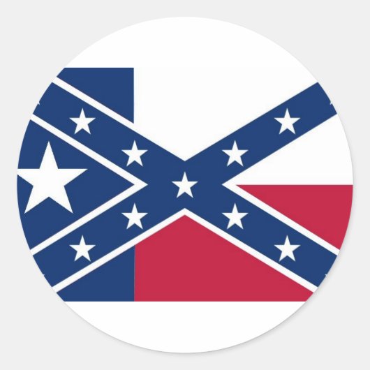 Vlag van de Republiek Texas Ronde Sticker (Voorkant)
