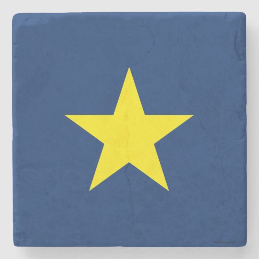 Vlag van de Republiek Texas Stenen Onderzetter (Voorkant)