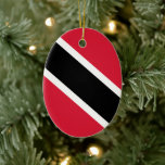 Vlag van de Republiek Trinidad en Tobago Keramisch Ornament<br><div class="desc">Vlag van de Republiek Trinidad en Tobago.</div>