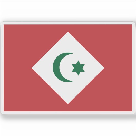 Vlag van de Republiek van de Rif, Afrika Sticker (Voorkant)