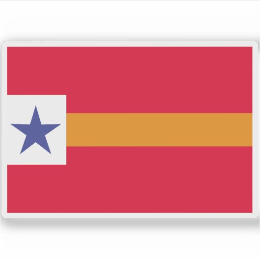 Vlag van de Republiek van Neder-Californië Sticker (Voorkant)