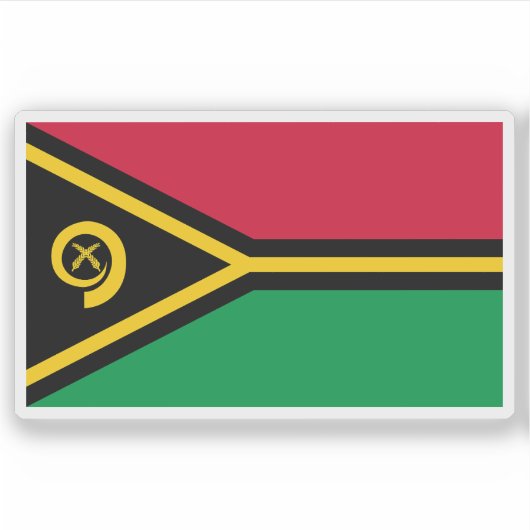 Vlag van de Republiek Vanuatu Sticker (Voorkant)