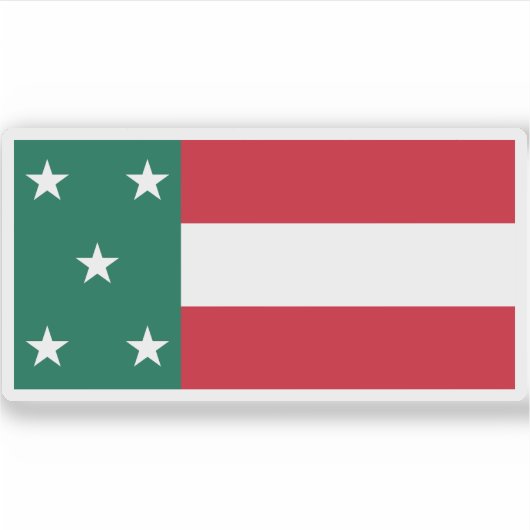 Vlag van de Republiek Yucatan Sticker (Voorkant)