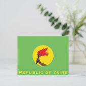 Vlag van de Republiek Zaïre Briefkaart (Staand voorkant)