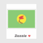Vlag van de Republiek Zaïre (DR Congo, 1971–1997) Sticker (Vel)