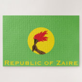 Vlag van de Republiek Zaïre Legpuzzel (Horizontaal)