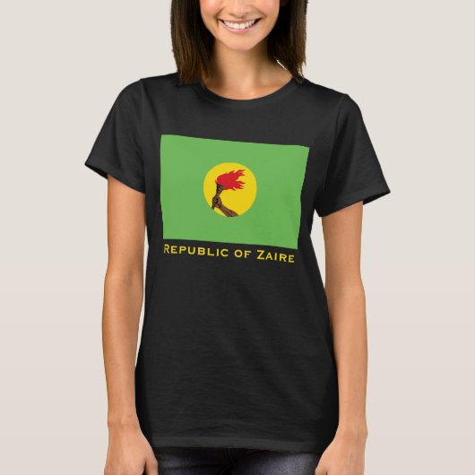 Vlag van de Republiek Zaïre T-shirt (Voorkant)