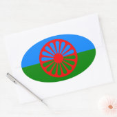 Vlag van de Roma Ovale Sticker (Envelop)
