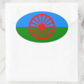 Vlag van de Roma Ovale Sticker (Tas)