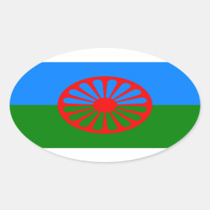 Vlag van de Roma Ovale Sticker