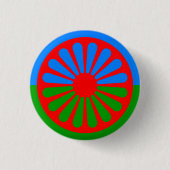 Vlag van de Roma Ronde Button 3,2 Cm (Voorkant)