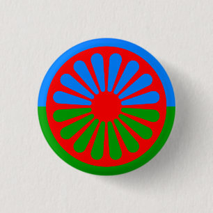 Vlag van de Roma Ronde Button 3,2 Cm