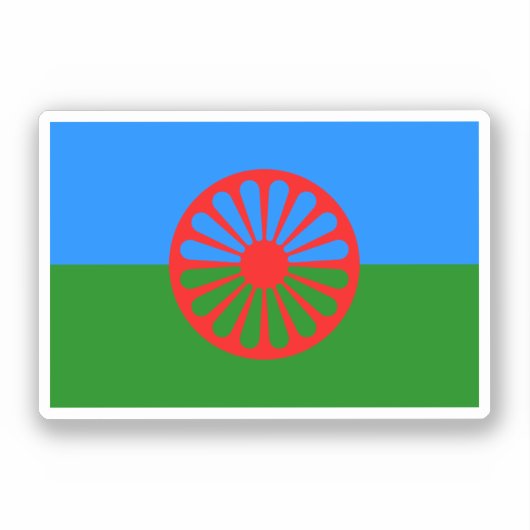 Vlag van de Roma Sticker (Voorkant)