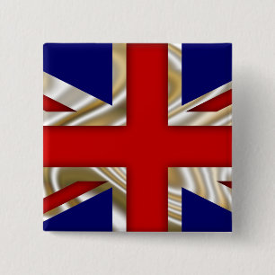 Vlag van de Royal Union - Groot-Brittannië Vierkante Button 5,1 Cm