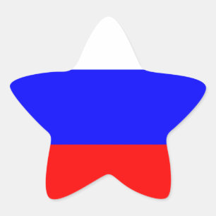 Vlag van de Russische Federatie - Ф г Р оса Ster Sticker