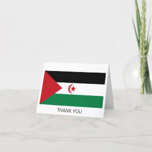 Vlag van de Sahrawi Arabische Democratische Republ Bedankkaart