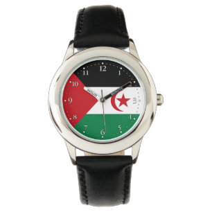 Vlag van de Sahrawi Arabische Democratische Republ Horloge