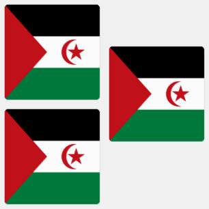 Vlag van de Sahrawi Arabische Democratische Republ Labels