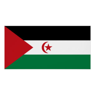 Vlag van de Sahrawi Arabische Democratische Republ Perfect Poster