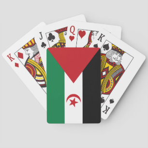 Vlag van de Sahrawi Arabische Democratische Republ Pokerkaarten