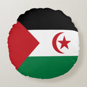 Vlag van de Sahrawi Arabische Democratische Republ Rond Kussen