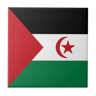 Vlag van de Sahrawi Arabische Democratische Republ Tegeltje