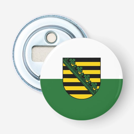 Vlag van de Saksische flessenopener Button Flesopener (Voorkant)