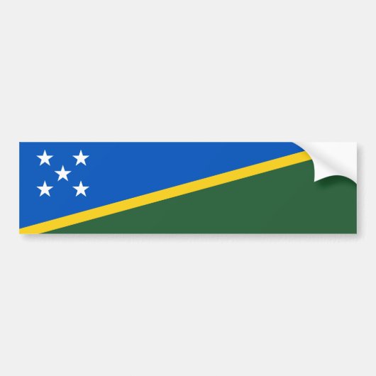 Vlag van de Salomonseilanden Bumpersticker (Voorkant)