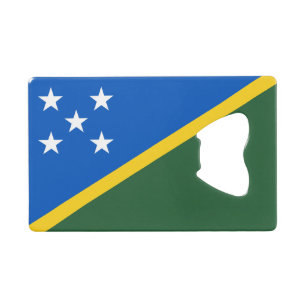 Vlag van de Salomonseilanden Creditkaart Flessenopener