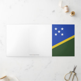 vlag van de Salomonseilanden Drieluik Kaart