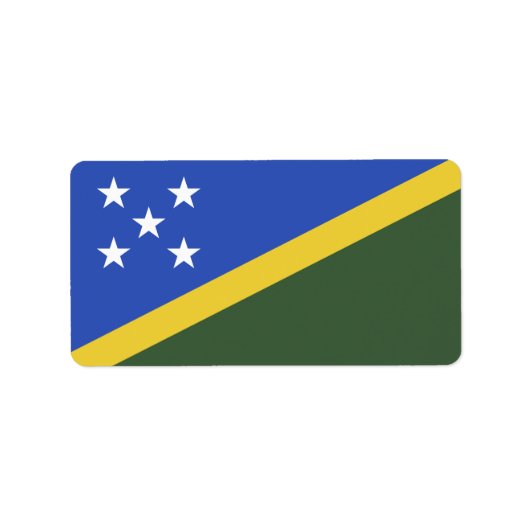 vlag van de Salomonseilanden Etiket (Voorkant)