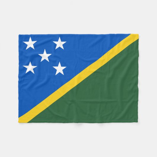 Vlag van de Salomonseilanden Fleece Deken (Voorkant (Horizontaal))