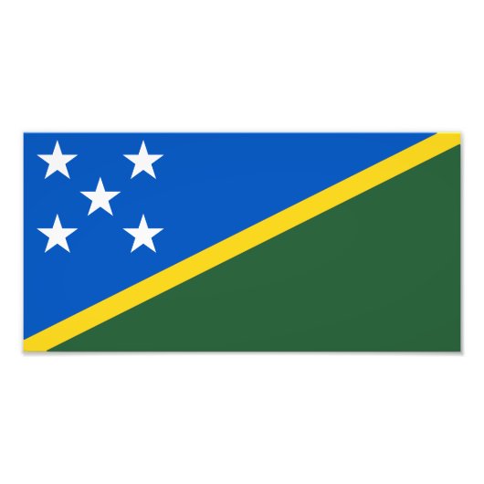 Vlag van de Salomonseilanden Foto Afdruk (Voorkant)