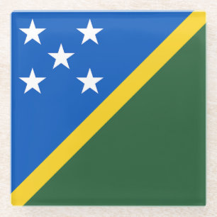 Vlag van de Salomonseilanden Glazen Onderzetter