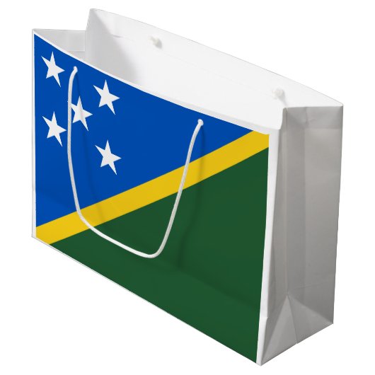 Vlag van de Salomonseilanden Groot Cadeauzakje (Voorkant Gekanteld)