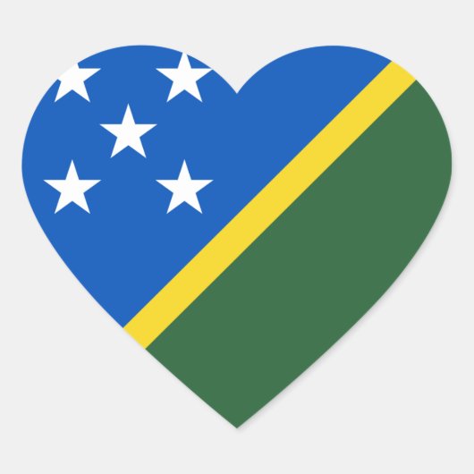 Vlag van de Salomonseilanden Hartsticker Hart Sticker (Voorkant)