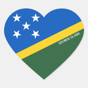 Vlag van de Salomonseilanden in het Europees Parle Hart Sticker