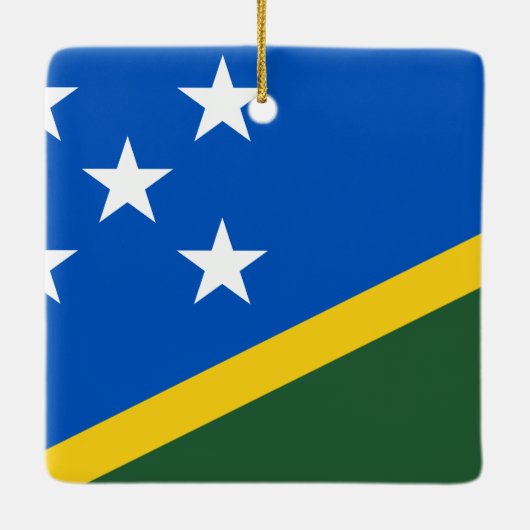 vlag van de Salomonseilanden Keramisch Ornament (Achterkant)