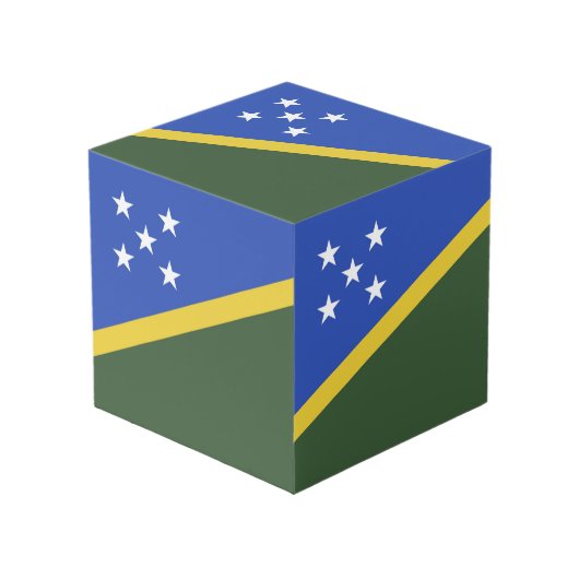 vlag van de Salomonseilanden Kubus (Voorkant hoekig)